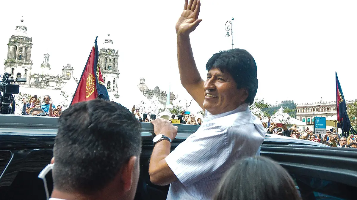 Evo Morales y Claudia Sheinbaum, foto. Ernesto Muñoz (8)